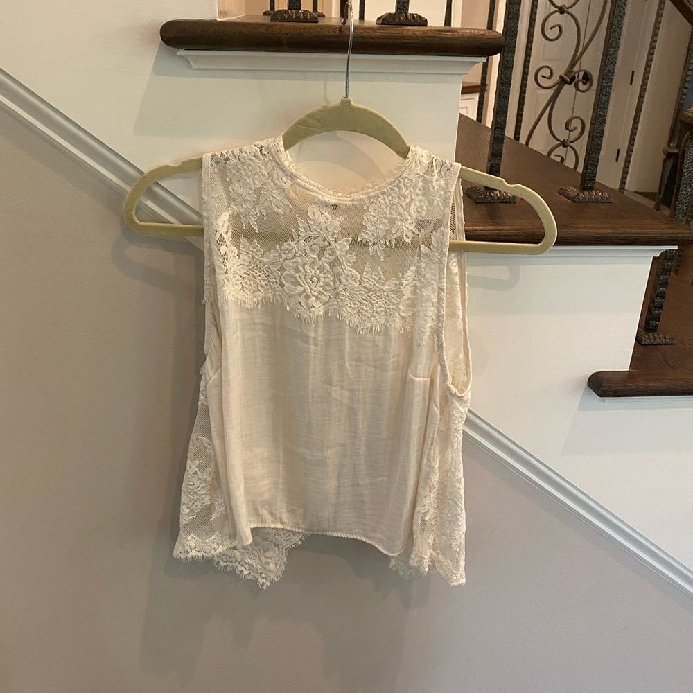 free people cream tank